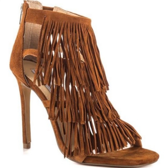 Steve Madden Fringe Stiletto Heel Sandals - Picture 1 of 5